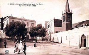 Oran - Place du MDL Ben Daoud et Eglise Saint-Andre - 1915